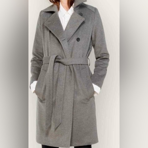 Everlane Jackets & Blazers - Everlane Charcoal Belted Coat Size Small